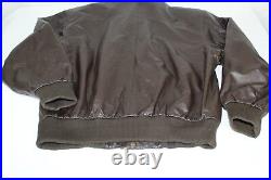 Vintage American Born Type A2 L Large Flight Bomber Army Air Force Brown Leather