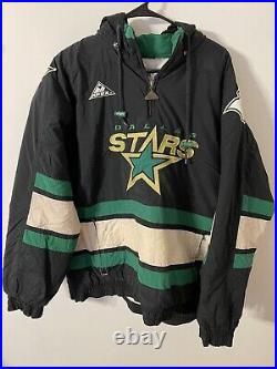 Vintage Apex Dallas Stars Starter Style Jacket Mens Size Large