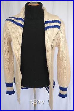 Vintage BALLANTYNE 1940's Shawl Collar Pure WOOL CURLING COAT Cardigan Sweater