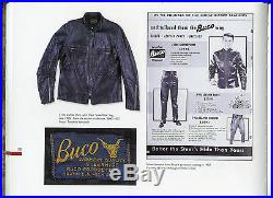 Vintage BUCO J-100 Cafe Racer SteerHide Leather Jacket Biker Patina 42 (AV)