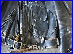 Vintage BUCO J-24 Steerhide Leather Jacket Biker size 38
