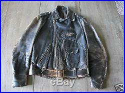 Vintage BUCO J-24 Steerhide Leather Jacket Biker size 38