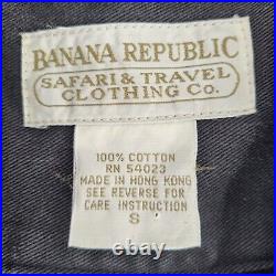 Vintage Banana Republic Safari & Travel Clothing Mens Small Black Field Jacket
