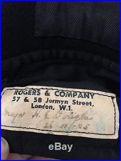 Vintage Bespoke 1940's Jermyn Street Black Overcoat Size 40