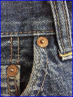 Vintage Big E Levis 501 jeans, Redline seam, single stitch pocket, # 2 button
