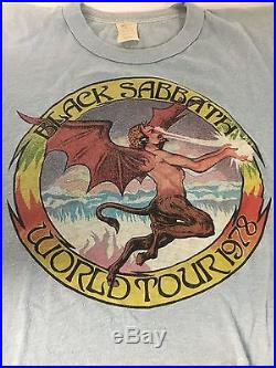 Vintage Black Sabbath World Tour 1978 T-Shirt Rock and Roll Concert Ozzy Metal
