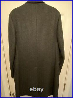 Vintage Brooks Brothers 346 Wool Overcoat Jacket Size 38R Heavy