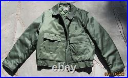 Vintage Butwin Sherriff's Security Police Jacket Green Quilted Lining size 46