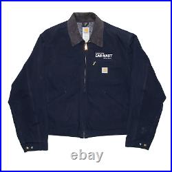 Vintage CARHARTT Blanket Lined 90s Blue Regular Denim Workwear Jacket Mens M