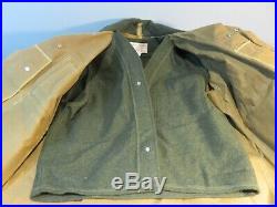 Vintage C. C. Filson Mens JACKET Size 40 Oil Tin Cloth Waxed Work Wear withvest