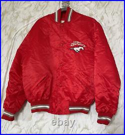 Vintage Calgary Stampeders Bomber jacket red white large sportswear CFL Canada