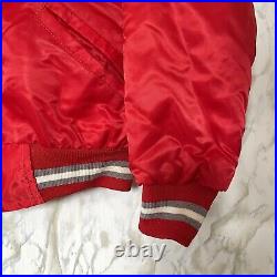 Vintage Calgary Stampeders Bomber jacket red white large sportswear CFL Canada