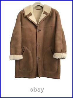 Vintage Californian Tan Supreme Quality Sheepskin Men's Jacket Size 42