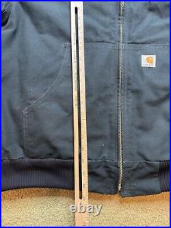 Vintage Carhartt Black Heavy Workwear Jacket Size XL Full Zip Outdoor Rare