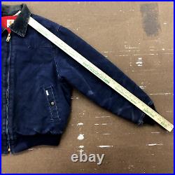 Vintage Carhartt Blue Denim Workwear Jacket Adult Size L Made In The USA