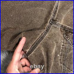Vintage Carhartt Brown Blanket Lined Button Front Trucker Jacket