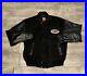 Vintage Chevy Car Club Black Leather Varsity Letterman Men’s Jacket Coat Large