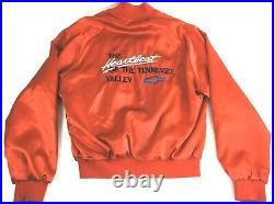 Vintage Chevy Jacket The Heartbeat of America Red Satin Jacket 90s Jacket