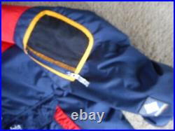 Vintage Columbia Jacket Coat Color Block Pullover Red Blue Hooded Mens 90's XL