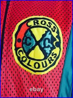 Vintage Cross Colours Jacket Hip Hop 90s MALCOLM X Black Panthers Rap 2 Pac NWA