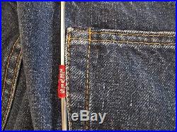 Vintage DARK LEVI'S BIG E 501 Denim Jeans, Single Stitch, Red Line W= 32 I = 28