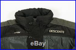 Vintage DESCENTE Padded Ski Pullover Mens M Jacket Coat Waterproof 1/4 Ski