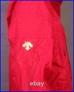 Vintage DESCENTE euc Men's Red / Gold Logo Ski Jacket Parka Hooded Downhill XL
