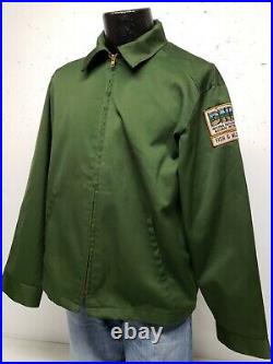 Vintage DNR Jacket Horace Small Men's Large Long GREEN Indiana Fish and Wildlife