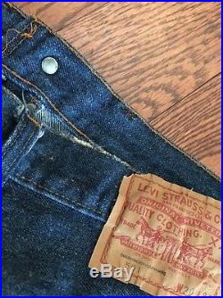 Vintage Dark Denim Levi's 501 Redline/ Selvedge Jeans 30 X 31.5