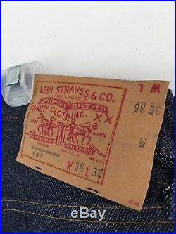 Vintage Deadstock Redline Levis 501 Button 36/36 No Big E Pair # 1
