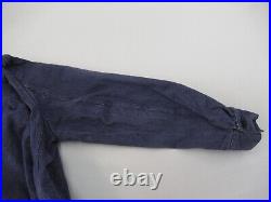 Vintage Denim Military Jacket Mens Size Small Blue Marina Militare French Navy