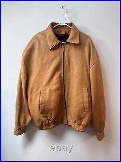 Vintage Durango soft Leather Tan Brown Jacket 3X