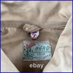 Vintage Duxbak Jacket Mens 48 Beige Canvas Aero Duck Hunting Field 30s 40s Coat