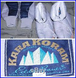 Vintage Eddie Bauer Kara Koram Down Expedition Suit Parka+Pants+Mittens+Bootees