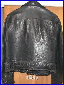 Vintage Englesons California Horsehide Police Motorcyle Jacket, Buco, sz 42 NR