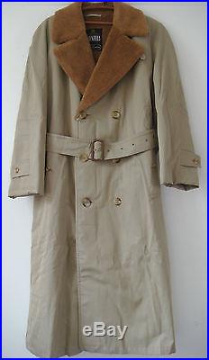Vintage English Mens Original Grenfell Cloth Cotton Raincoat Coat Alpaca Vienna