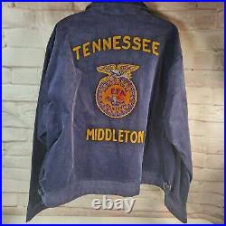 Vintage FFA Jacket Size 54 Tennessee Middleton Corduroy VTG Patch