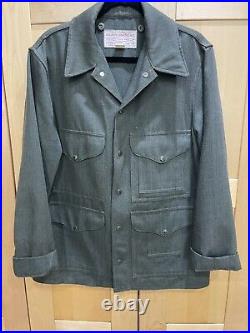Vintage Filson Garment 100% Virgin Wool Jacket Coat Green Size 42