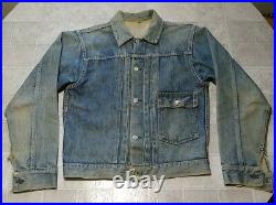 Vintage Foremost J. C. P. CO Type One Vintage Denim Jacket 1940's Rare Buckle