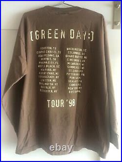Vintage GREEN DAY Nimrod 1998 Concert Band Tour Long Sleeve T Shirt XL Giant Tag