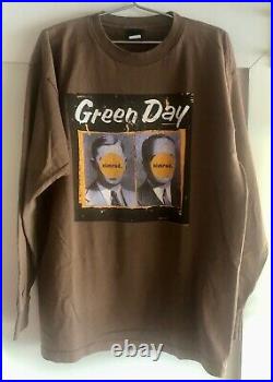 Vintage GREEN DAY Nimrod 1998 Concert Band Tour Long Sleeve T Shirt XL Giant Tag