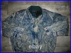 Vintage Giacca Athletica Lined Denim Jean Barn Trucker Jacket Coat Men's Size XL