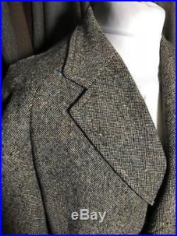 Vintage Gieves & Hawkes Chester Barrie tweed overcoat raglan sleeve size 44