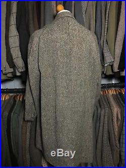 Vintage Gieves & Hawkes Chester Barrie tweed overcoat raglan sleeve size 44