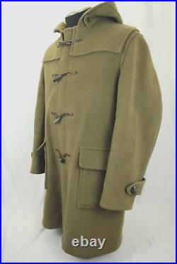 Vintage! Gloverall Olive Green Wool Duffle Toggle Coat Size XXL Vgc