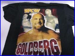 Vintage Goldberg WCW Rap T Shirt Wrestling 90s Screen Stars L WWF 2 Sides Large