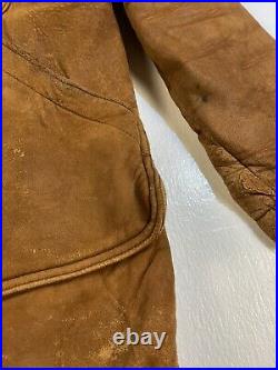 Vintage Golden Bear Leather Chore Coat Large A1823