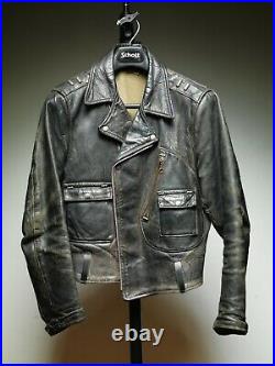 Vintage Harley Davidson Cycle Champ HorseHide Leather Jacket Biker Patina (Apt)