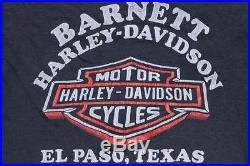 Vintage Harley Davidson Hawg University Dealer 3D Emblem Faded Biker T Shirt XS