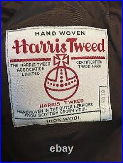 Vintage Harris Tweed Jacket Alexandre Of England Handwoven Wool Trench Overcoat